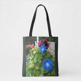 Bolso De Tela Brilliant Blue Morning Glories