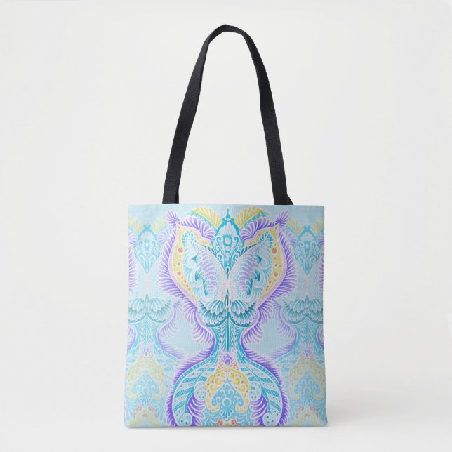 Bolso De Tela Brillo de mariposa celeste (Anverso)