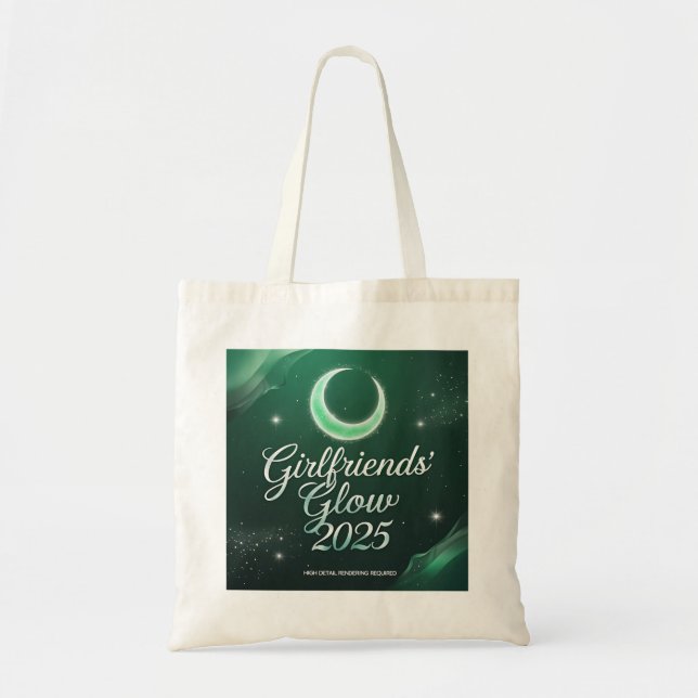 Bolso De Tela Brillo Esmeralda de Amigas (Frente)