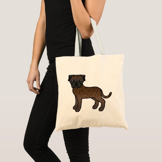 Bolso De Tela Brindle Bullmastiff Cartog Dog (Anverso (producto))