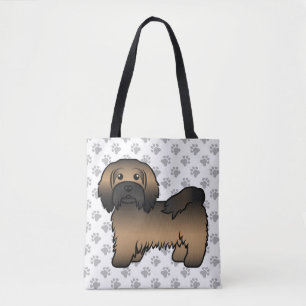 Bolso De Tela Brindle Havanese Perro de Dibujos Animados Lindo &