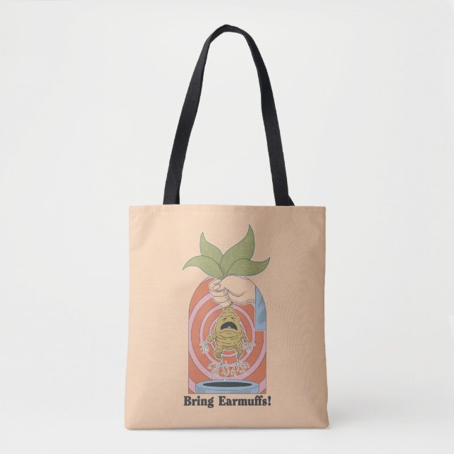 Bolso De Tela "Bring Earmuffs!" Screaming Mandrake Graphic (Anverso)