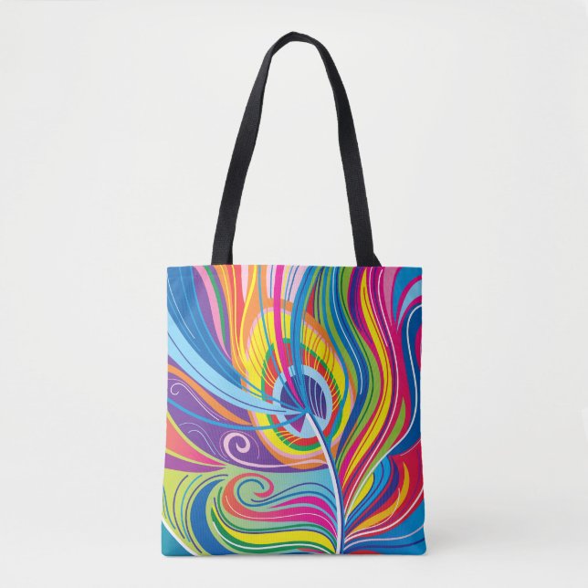 Bolso De Tela Brisa de plumas vibrantes (Anverso)