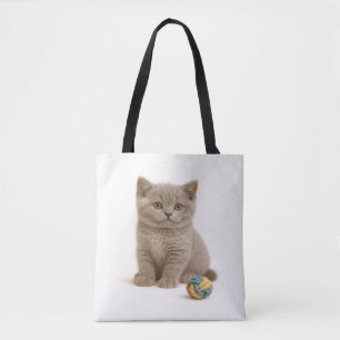 Bolso De Tela British Shorthair y Yarn Ball Bliss