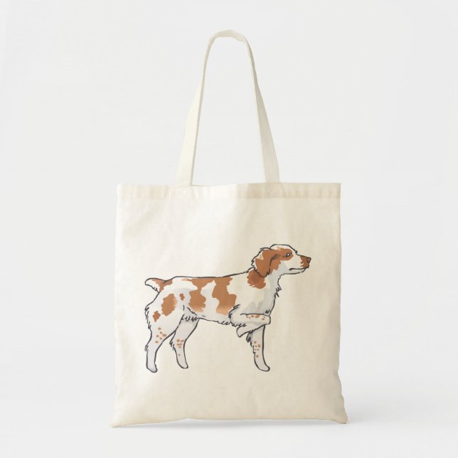 Bolso De Tela Brittany Spaniel (Frente)