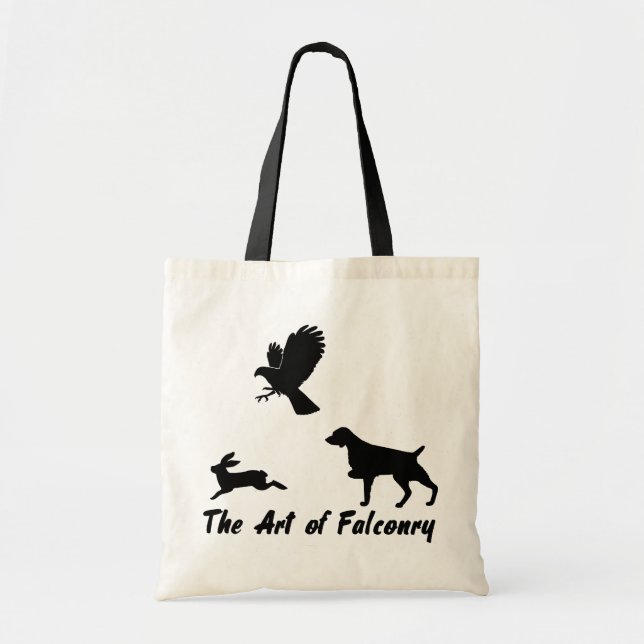 Bolso De Tela Brittany Spaniel y Falconry (Frente)