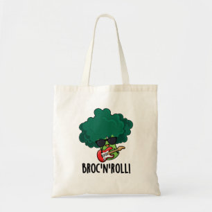 Bolso De Tela Brock And Roll Funny Veggie Broccoli Pun