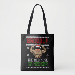 Bolso De Tela Brodolf Navidades Reindeer Fitness Sport