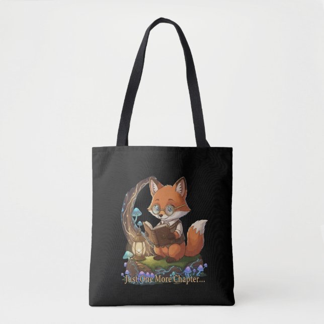 Bolso De Tela Broma de Fox Cute "Just One More Chapter" Whimsic (Anverso)