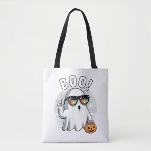 Bolso De Tela Bromista de Fantasma Retro Halloween Calabaza Funn