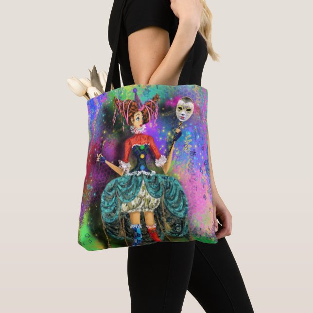 Bolso De Tela Bromista de payaso del carnaval Jester Tote Bag (Detalle)