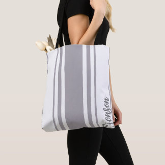 Bolso De Tela Bronson Minimalista Rayas Monograma