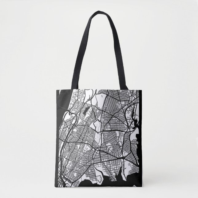 Bolso De Tela Bronx USA City Map (Anverso)