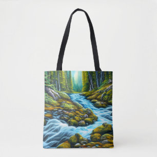 Bolso De Tela Brook de burbuja de la naturaleza mágica