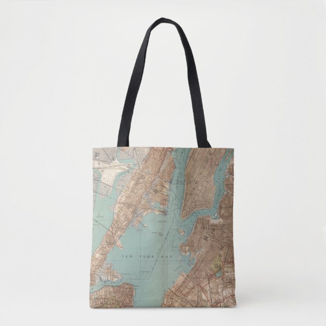 Bolso De Tela Brooklyn, Jersey City, y Hoboken (Anverso)
