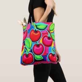 Bolso De Tela Brote de cerezas de arte pop