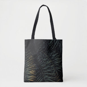 BOLSO DE TELA BROWN AND GREEN PLANT LEAVES