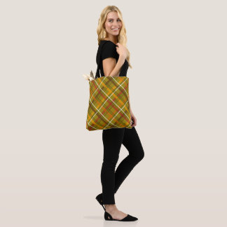 Bolso De Tela Brown and Yellow Scottish Tartan Plaid Print