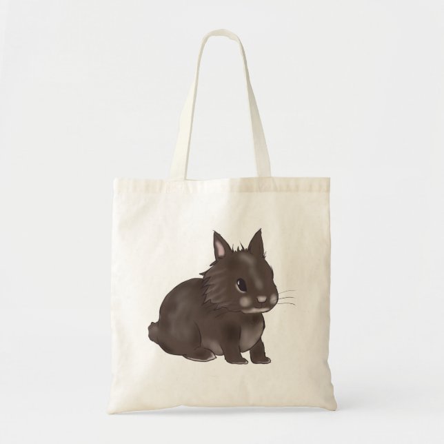 Bolso De Tela Brown lionhead bunny  (Frente)