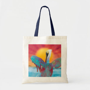 Bolso De Tela Brown Pelican THE ISLAND SUNSET