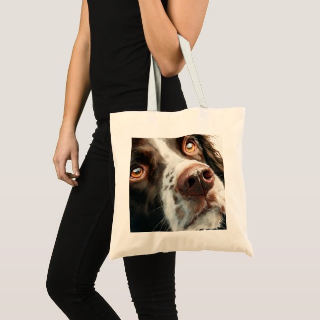 Bolso De Tela Brown springer spaniel portrait (Anverso (producto))