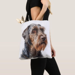 BOLSO DE TELA BROWN & WHITE ALEMÁN WIREHAIRED POINTER DOG