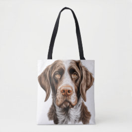 BOLSO DE TELA BROWN & WHITE ALEMÁN WIREHAIRED POINTER DOG