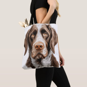 BOLSO DE TELA BROWN & WHITE ALEMÁN WIREHAIRED POINTER DOG