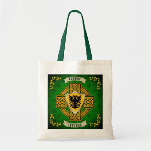 Bolso De Tela Browne Irish Shield y Celtic Cross Personalizado