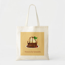 Bolso De Tela Brownie de chocolate con helado de vainilla