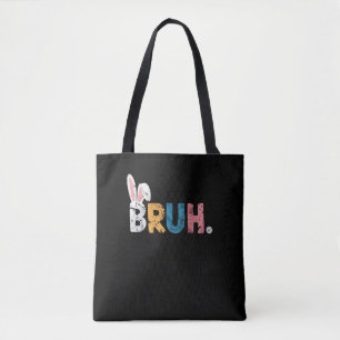 Bolso De Tela Bruh Easter Bunny Cute Meme Para Niños _2