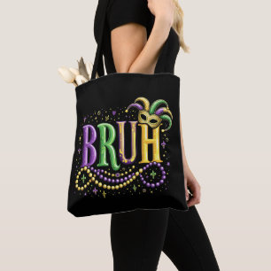 Bolso De Tela Bruh Mardi Gras - Carnaval divertido y festivo