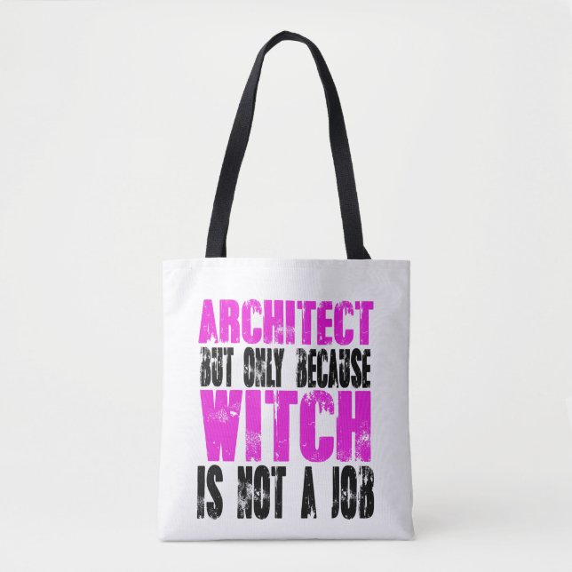 Bolso De Tela Bruja Arquitecto (Anverso)