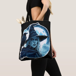 Bolso De Tela Bruja con un Raven - Halloween Fan Fun 2