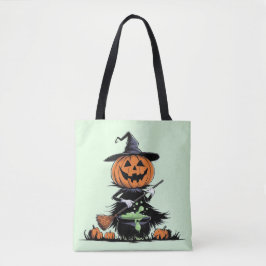 Bolso De Tela Bruja de calabaza