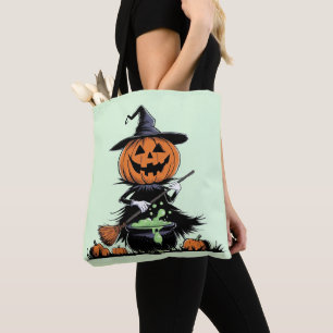 Bolso De Tela Bruja de calabaza