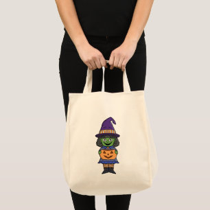 Bolso De Tela Bruja de calabaza de Halloween