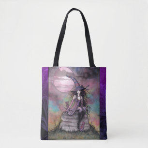 Bolso De Tela Bruja de Fantasía en Crepúsculo Encantado