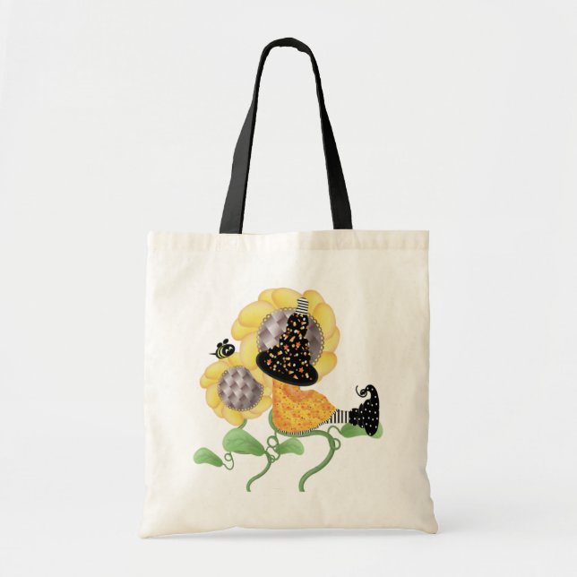 Bolso De Tela Bruja de Halloween (Frente)