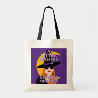 Bolso De Tela Bruja de Halloween espeluznante octubre mischief