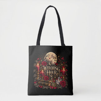 Bolso De Tela Bruja de Halloween Hora de Brujería Rosas Lunares
