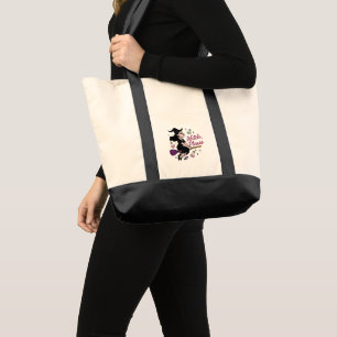 Bolso De Tela Bruja de Halloween Por Favor Broomstick Místico Sa