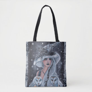 Bolso De Tela bruja de Halloween y búho