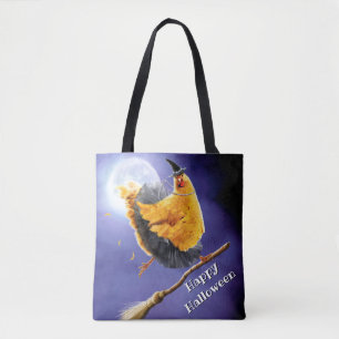 Bolso De Tela Bruja de pollo en el bastón