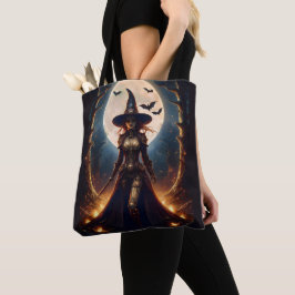 Bolso De Tela Bruja del bosque steampunk de Halloween