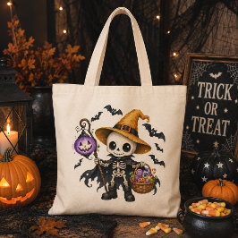Bolso De Tela Bruja Esqueleto de Bebé Halloween Truco o Trato