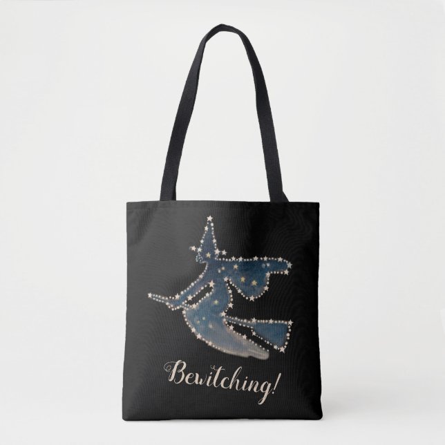 Bolso De Tela Bruja estrellada voladora nocturna (Anverso)
