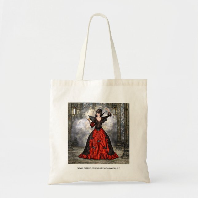 Bolso De Tela Bruja Femenina (Frente)