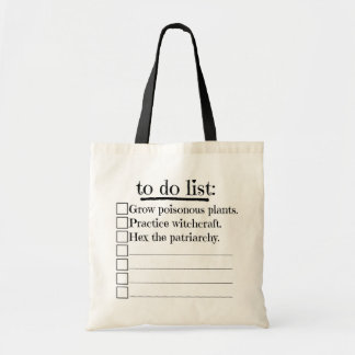 Bolso De Tela Bruja feminista para hacer la lista