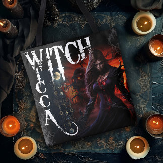 Bolso De Tela Bruja Gótica Oscura